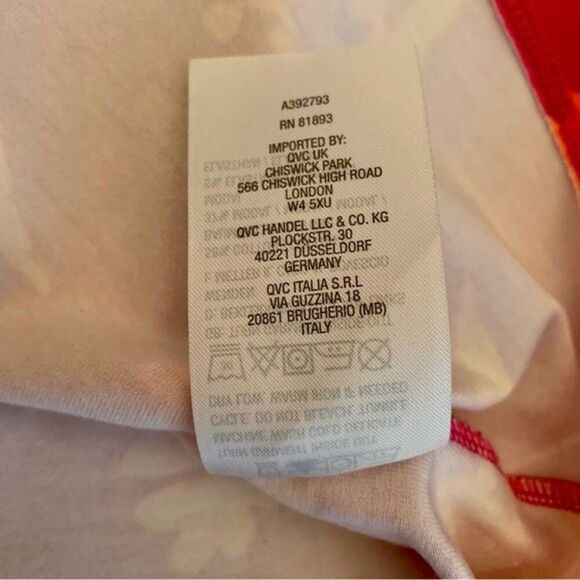 "As Is" Isaac Mizrahi Live! Floral Printed Modal Blend Swing Top Medium - Picture 9 of 9